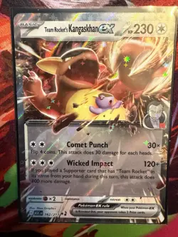 Pokemon TCG Team Rocket's Kangaskhan EX Full Art Holo 162/217 ASC - Image 1