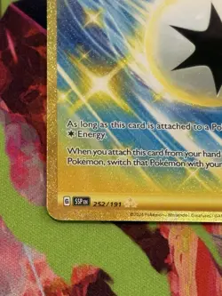 Pokemon Surging Sparks #252/191 Jet Energy Hyper Rare Full Art Holo - Image 4