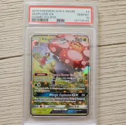 Pokemon Vileplume GX TCG Sun & Moon Cosmic Eclipse 4/236 PSA 10. - Image 2
