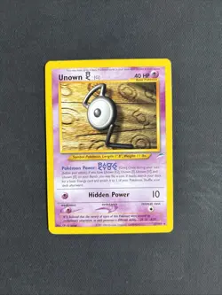 Pokemon TCG Unown [G] Neo Destiny 27/105 Regular Unlimited Rare Non Holo - LP - Image 1