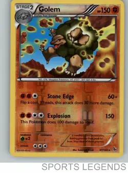 2014 pokemon Flashfire reverse rare Golem 47/106 - Image 1