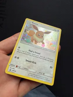 Pokemon TCG - Eevee Cosmo Holo HD Swirl SM184 Promo BSP - Image 1