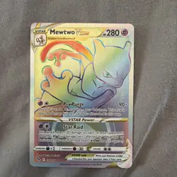 Mewtwo VSTAR 079/078 Pokemon Go Rainbow Secret Rare TCG Card *B1 - Image 1