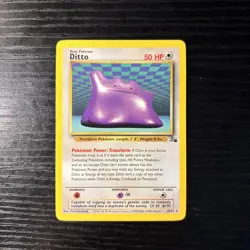 Pokemon TCG Ditto Card 18/62 Fossil Regular Non-Holo Rare, LP Condition - Image 1