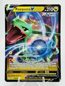Rayquaza V 100/159 Crown Zenith Ultra Rare Holo Pokemon TCG Card NM Foil - Image 1