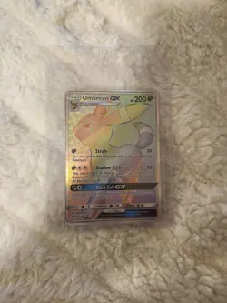 Umbreon GX Rainbow Secret Rare Card 154/149 Sun Moon Base NM - Image 1