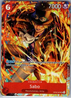 Sabo (Illustration Box Vol.5) OP05-007 English One Piece Promo Card - NM - Image 1