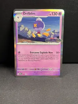 Pokemon Card TCG - Drifblim SVP 135 STAFF - Stellar Crown Stamped Promo - NM ⭐ - Image 1