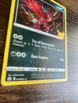 Yveltal 25th Anniversary Holo Trading Card 19/25 2021 Pokemon Rare Pokemon tcg - Image 2