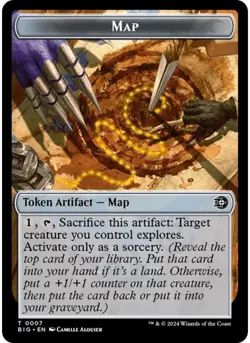 Map Token 7 MTG NM - Outlaws of Thunder Junction: The Big Score - Image 1