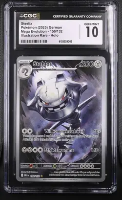 Stahlos Steelix 150/132 Mega Entwicklung Pokemon Karte DE PSA CGC 10 - Image 1