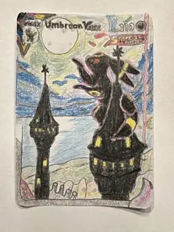 Umbreon Vmax Alt Art 215/203 Evolving Skies Pokemon Art Card Hand Drawn 1/1 - Image 1