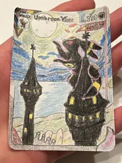 Umbreon Vmax Alt Art 215/203 Evolving Skies Pokemon Art Card Hand Drawn 1/1 - Image 4