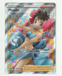Pokemon TCG Phoebe Full Art Trainer Battle Styles 161/163 NM/Mint - Image 1