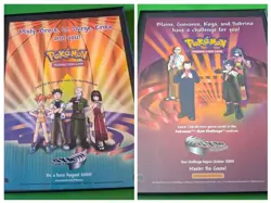 Pokemon Gym Heroes & Gym Challenge TCG Print Ads Framed 8.5x11 2000 Lot Of 2 - Image 1