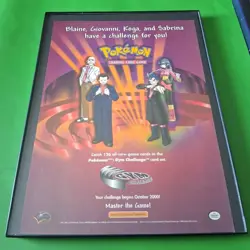 Pokemon Gym Heroes & Gym Challenge TCG Print Ads Framed 8.5x11 2000 Lot Of 2 - Image 3