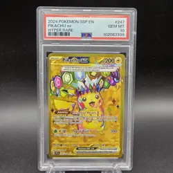 2024 Pokemon SSP en Pikachu EX Hyper Rare PSA 10 Gem Mint - Image 1