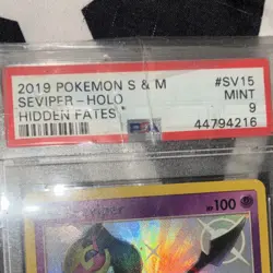 Pokemon Hidden Fates Shiny Vault Seviper SV15/SV94 Holo PSA 9 (2019) - Image 2
