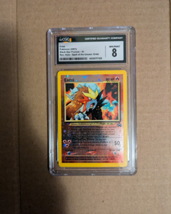 2001 Pokemon Entei Black Star Promos - 34 Rev Holo - Spell Of The Unown CGC 8 - Image 1