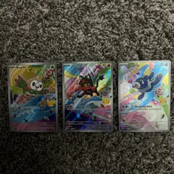 Pokemon TCG First Partner Series 1 Pack Rowlet Litten Popplio Holo - Image 1