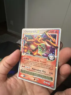 Charizard G LV.X DP45 Diamond and Pearl Holo Black Star Promo Pokemon Card DMG - Image 2