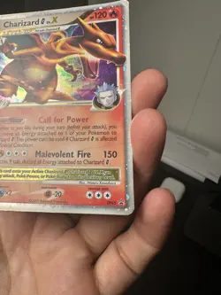 Charizard G LV.X DP45 Diamond and Pearl Holo Black Star Promo Pokemon Card DMG - Image 5