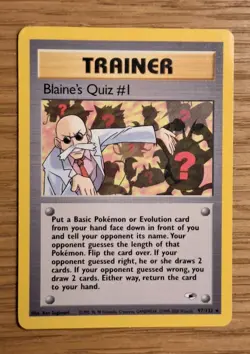 Pokemon TCG Blaine's Quiz #1 Gym Heroes Card 97/132 - Image 1