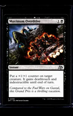 2025 MTG Magic The Gathering DFT Aetherdrift #96 Maximum Overdrive - Image 1