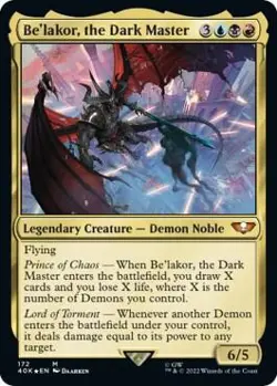 1x Foil Be'lakor, the Dark Master - Universes Beyond: Warhammer 40,000 MTG - Image 1