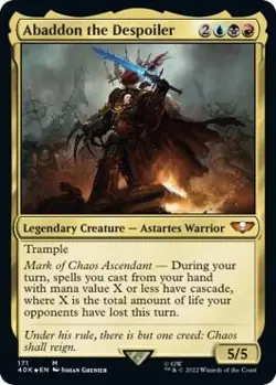 1x Foil Abaddon the Despoiler - Universes Beyond: Warhammer 40,000 MTG - Image 1