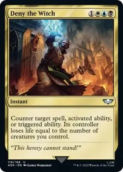 1x Deny the Witch - Universes Beyond: Warhammer 40,000 MTG - Image 1