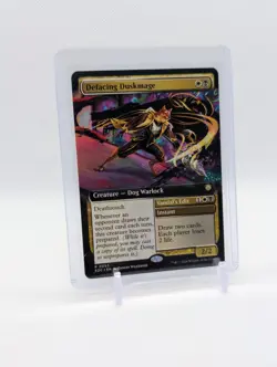 MTG - Defacing Duskmage - Extended Art Rare #93 - Secrets of Strixhaven (SOC) NM - Image 1