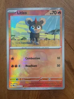 Pokemon TCG Litleo 015/131 Master Ball Pattern Prismatic Evolutions NM - Image 1