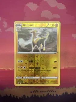 Pokemon Card Boltund Sword & Shield Reverse Holo Rare 076/202 Near Mint - Image 1