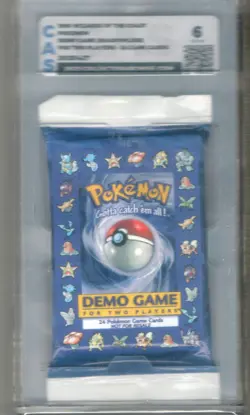 1998 Pokemon TCG Sealed Demo Game Pack Shadowless Sealed CAS Graded 6 - Image 1