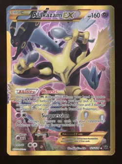 2016 Pokemon XY Fates Collide Alakazam EX Secret Rare #125/124 - Image 1