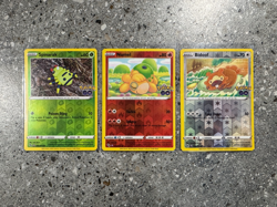 Pokemon TCG (Set of 3) Unpeeled Ditto Pokemon GO Spinarak Numel Bidoof NM - Image 1