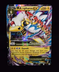 Pokemon TCG - M AMPHAROS EX - 28/98 - ULTRA RARE - ANCIENT ORIGINS 2015 - HP/MP - Image 1