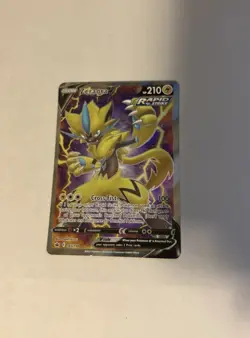Pokemon TCG Zeraora V Full Art Rapid Strike Holo Ultra Rare Chilling Reign 165/… - Image 1