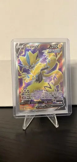 Pokemon TCG Zeraora V Full Art Rapid Strike Holo Ultra Rare Chilling Reign 165/… - Image 3