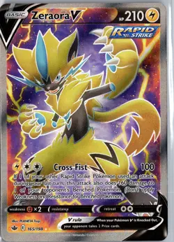 Zeraora V - 165/198 - Evolving Skies - Rapid Strike - Pokemon Card LP - Image 1