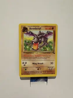 Aerodactyl Card 16/62 Rare Fossil Set Non-Holo Pokemon Card Unlimited 1999 LP/NM - Image 1