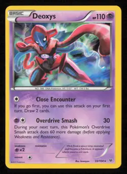 Deoxys 33/108 Holo Rare Roaring Skies Pokemon Holo Near Mint - Image 1