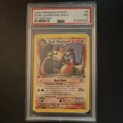 Pokemon Team Rocket Dark Charizard 4/82 1st Edition Holo Rare 2000 PSA 7 - Image 1