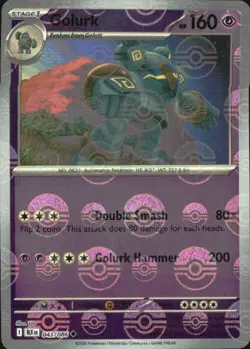 Golurk 043/086 Uncommon Black Bolt Pokemon Reverse Holo NM poke ball - Image 1