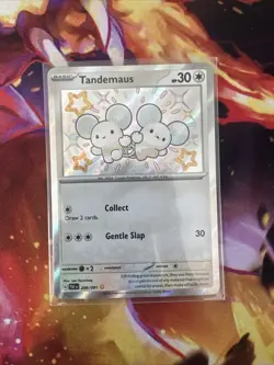 NM! Tandemaus (209/091) Paldean Fates Baby Shiny Rare Pokemon Card! Paldean Fate - Image 1