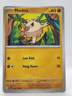 2023 Pokemon Paledea Evolved Cards 106 Mankey and 107 Primeape - Image 2