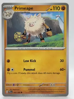2023 Pokemon Paledea Evolved Cards 106 Mankey and 107 Primeape - Image 4