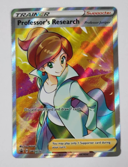 Professor's Research SWSH152 Black Star Promo Full Art Holo Pokemon Card LP - Image 1