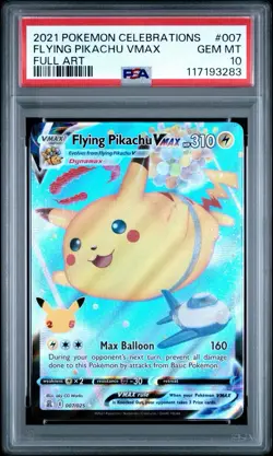 Pokemon TCG Flying Pikachu VMAX Holo Ultra Rare Card 007/025 PSA 10 Celebrations - Image 1